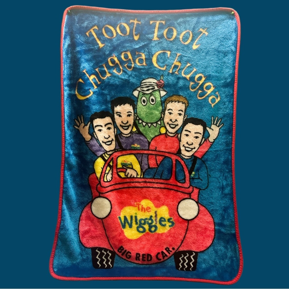 The Wiggles vintage Kids Blanket - Red and Blue size 30” x 44”